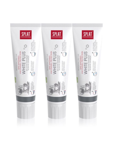 Splat Professional White Plus биоактивна паста за зъби за щадящо избелване и защита на зъбния емайл