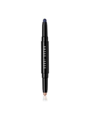 Bobbi Brown Long-Wear Dual-Ended Cream Shadow Stick сенки за очи в молив дуо цвят Silk / Rich Navy 1.6 гр.