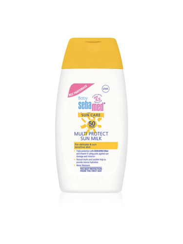 Sebamed Sun Care Baby Multi Protect Sun Milk защитно мляко за загар за деца SPF 50+ без парфюм 200 мл.