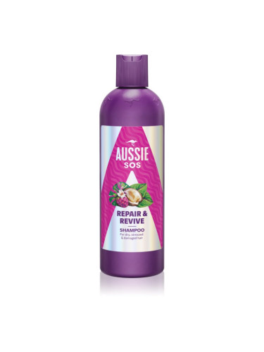 Aussie SOS Repair & Revive подхранващ шампоан за третирана коса и скалп 500 мл.