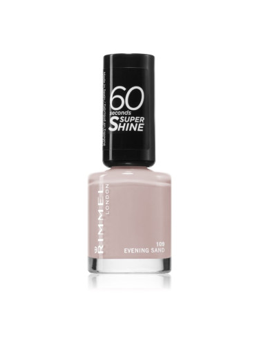 Rimmel 60 Seconds Super Shine лак за нокти цвят 109 Evening Sand 8 мл.