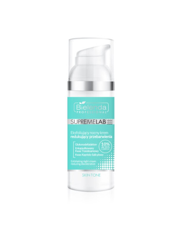 Bielenda Professional Supremelab Skin Tone ексфолиращ нощен крем за кожа с хиперпигментация 50 мл.