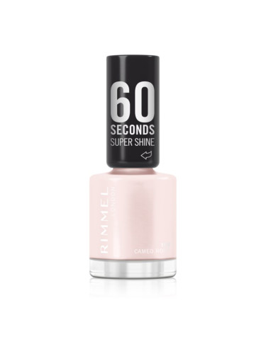 Rimmel 60 Seconds Super Shine лак за нокти цвят 108 Cameo Rose 8 мл.