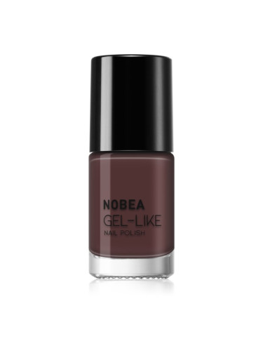 NOBEA Day-to-Day Gel-like Nail Polish лак за нокти с гел ефект цвят Chocolate Mocha 6 мл.