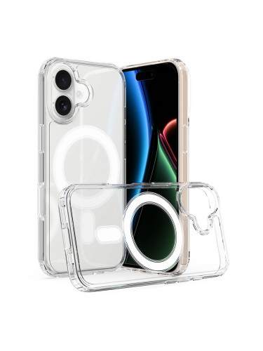 Силиконов кейс bSmart Magsafe 1.5mm, За iPhone 17 (6.3), Прозрачен