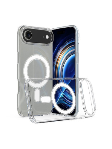 Силиконов кейс bSmart Magsafe 1.5mm, За iPhone 17 Air (6.9), Прозрачен