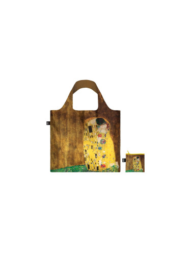 Loqi GUSTAV KLIMT The Kiss Recycled Bag Brown Unisex - Раници и чанти LOQI - Кафяв - GK.KI.R-One-size - Size: One size