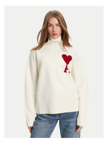 AMI Paris Поло BFUKS406.018 Екрю Relaxed Fit