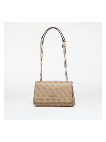 GUESS Noelle II Convertible Cross Body Flap Latte Logo/Brown Universal