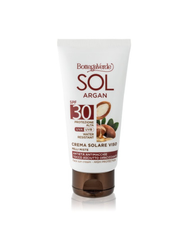 Bottega Verde Sol Argan слънцезащитен крем за смесена и мазна кожа SPF 30 50 мл.