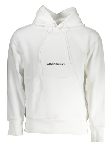 Calvin Klein Men's Brand Logo Cotton Daily Wear White Sweatshirt