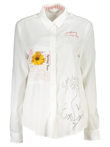 DESIGUAL LONG SLEEVE SHIRT WOMEN WHITE