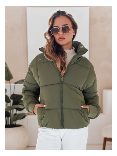 Зелено дамско зимно яке VIBEGIRL