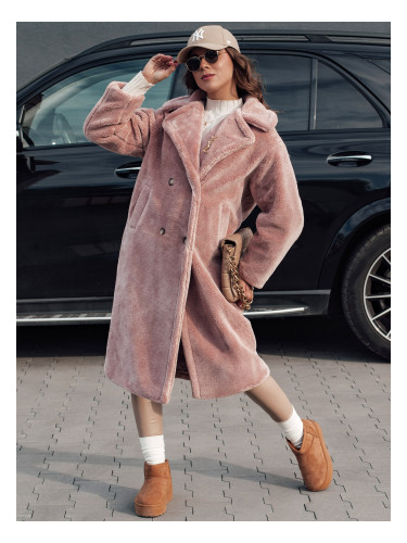 Дамско зимно палто LUXERII розово