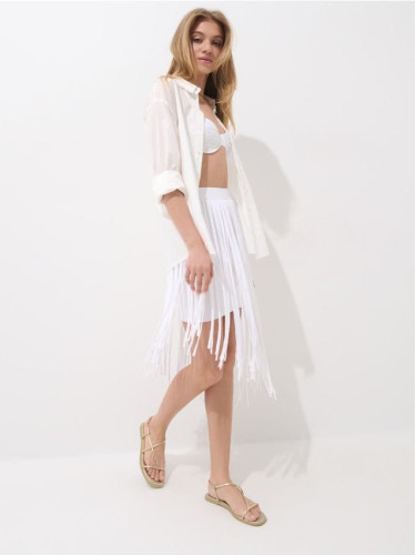 Mohito - Пола с ресни - бяло