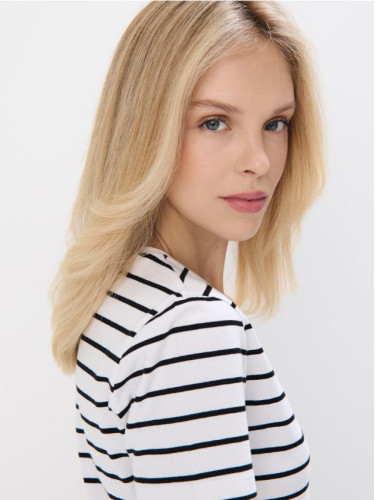 Mohito - Тениска на райе - бяло