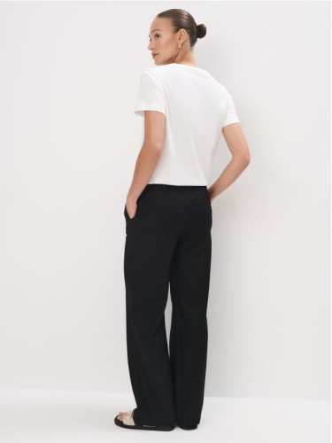 Mohito - Панталон с високо съдържание на лен - черен