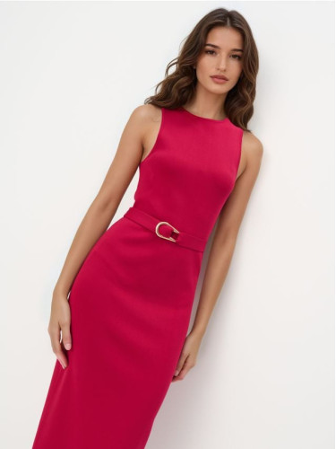 Mohito - Миди рокля с колан - фуксия