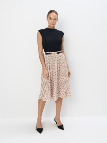 Mohito - Плисирана пола - бежово