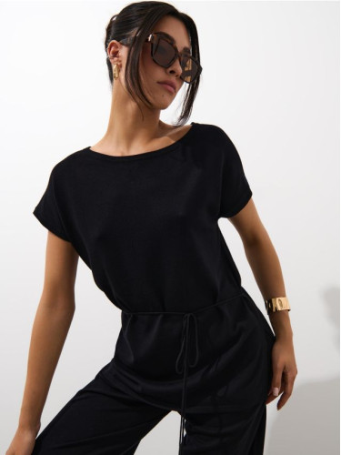 Mohito - Блуза с детайл възел - черен