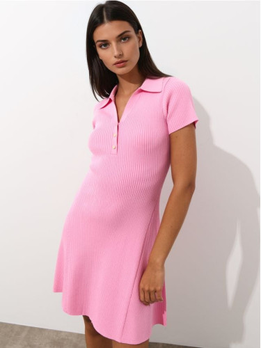 Mohito - Мини рокля с яка - розово