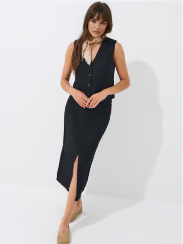 Mohito - Пола с лен - черен