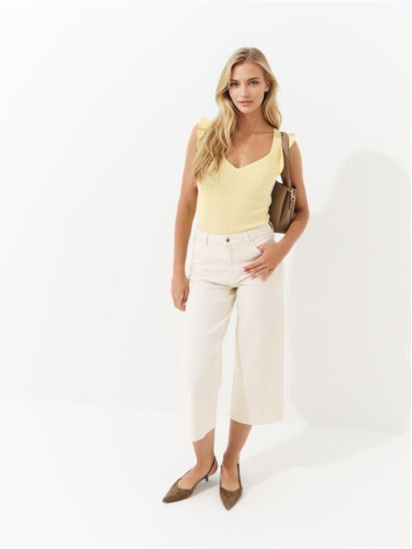 Mohito - Панталон тип culotte - кремaво