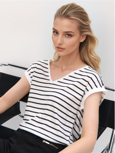 Mohito - Тениска с къс ръкав - бяло