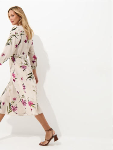 Mohito - Миди рокля тип риза - кремaво