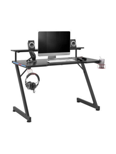 ЧЕРНО ГЕЙМЪРСКО БЮРО РЕЙСЪР 2 С ВГРАДЕНО ЛЕД ОСВЕТЛЕНИЕ 120/64/75-90.8 СМ