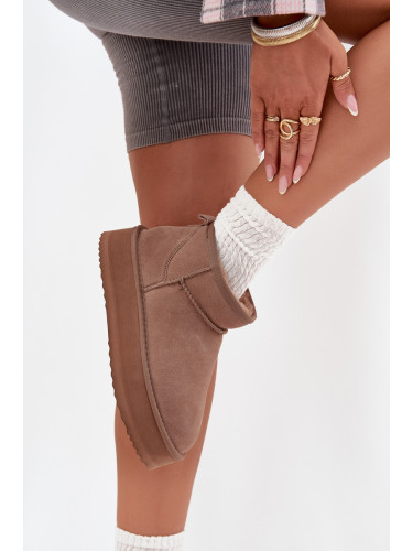 Кожени зимни боти за жени на платформа Vinceza