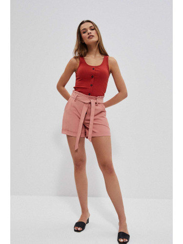 Marisse Plain Shorts With Ties L-Sh-3723 Terra Cotta