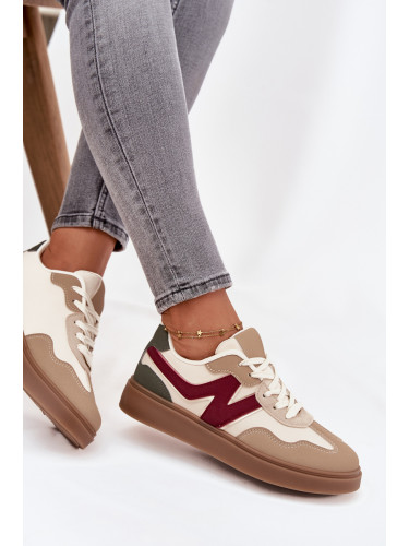 Boto Дамски ниски еко кожени маратонки Bežowe Givelle