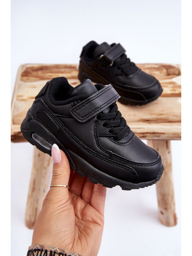 Boto Детски кожени спортни обувки на платформа черни Lori