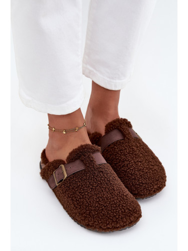 Boto Дамски чехли с пух тип агне Бежови Lorivine