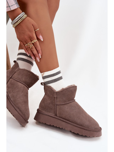 Снежни обувки от естествен велур с подплата Vinceza