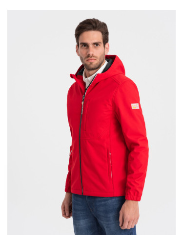 Red Men's Ombre Clothing Softshell Jacket