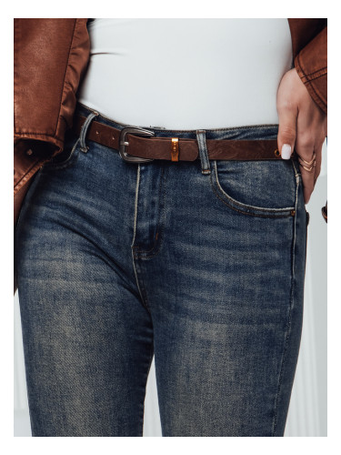 Дамски тесни дънки с колан