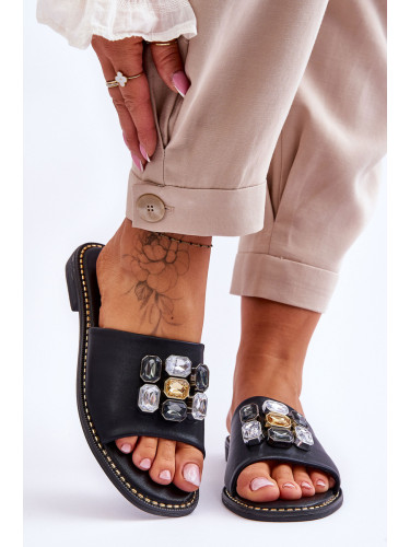 S. BARSKI Дамски сандали с камъни S.Barski