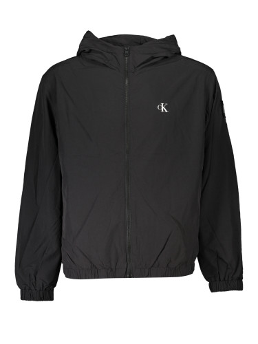 Calvin Klein Men's Brand Logo Detailed Regular Fit Long Sleeve Black Jacket