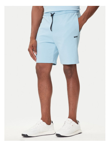 BOSS Спортни шорти Zone 50543091 Светлосиньо Regular Fit
