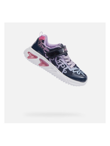 Dark Blue Girls Geox Assister Sneakers - Girls