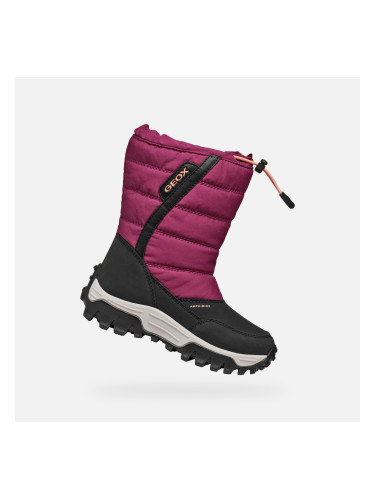 Red Girls Winter Boots Geox Himalaya B Ab - Girls