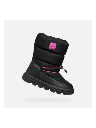 Black Girls Winter Boots Geox Willaboo B A - Girls