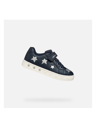 Dark Blue Girls Geox Skylin Sneakers - Girls