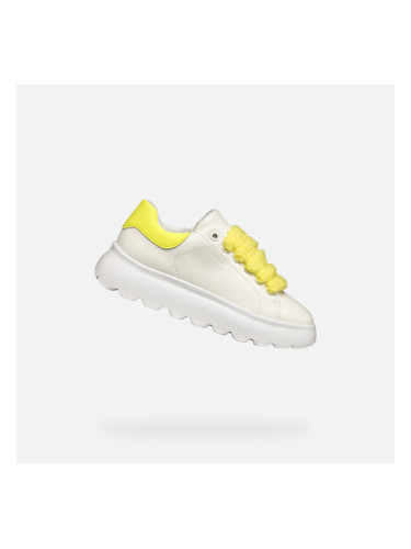 White Girls Geox Puffypop Sneakers - Girls