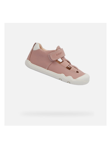 Old Pink Girls' Barefoot Sneakers with Open Instep Geox Steppieu - Girls