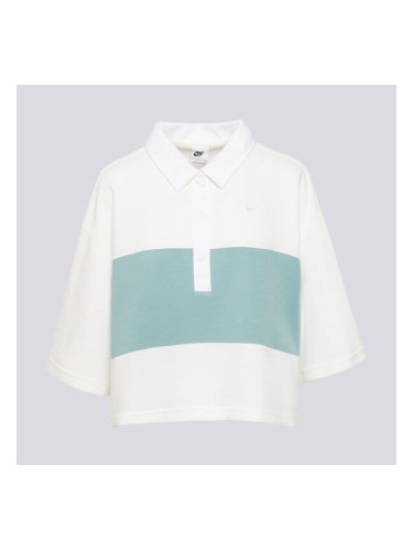 Nike Тениска W Nsw Street Ss Тениска Тип Поло Топ дамски Дрехи Тениски IB2153-133 Бежов