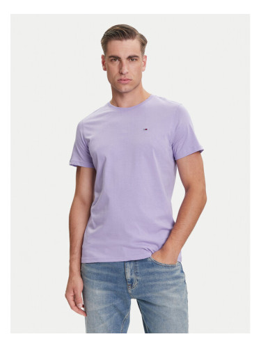 Tommy Jeans Тишърт DM0DM04411 Виолетов Slim Fit