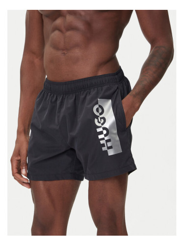 HUGO Плувни шорти Silver 50549864 Черен Regular Fit